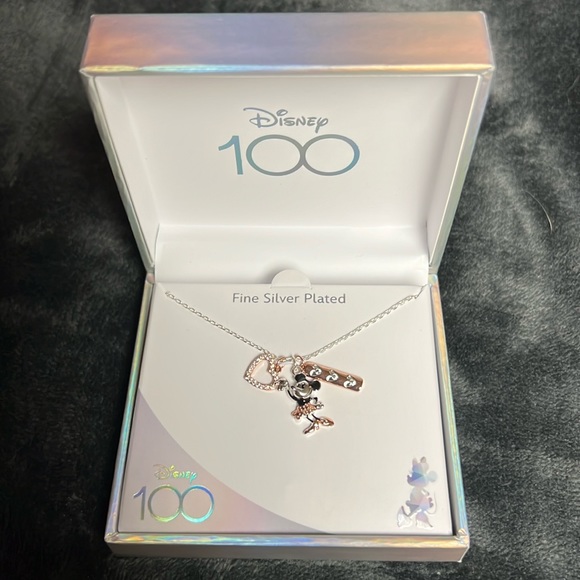 Disney Jewelry - Disney 100 I ❤️ Minnie Mouse necklace 16 in + 2 in extender